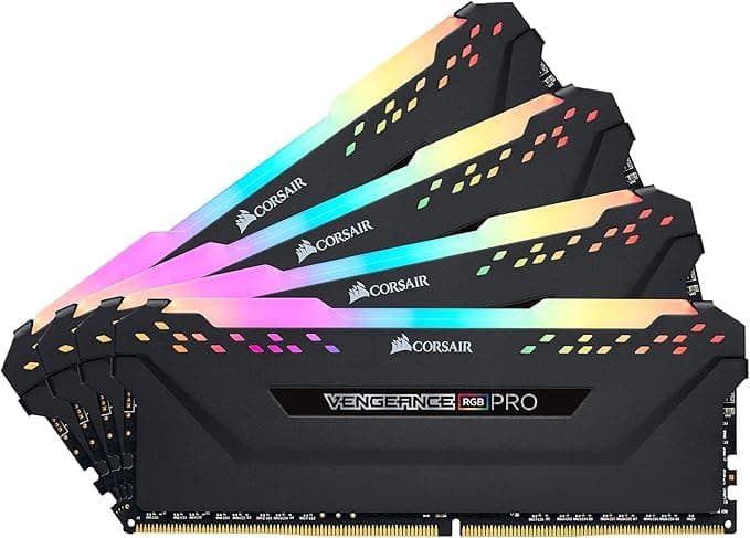 Corsair Corsair Vengeance RGB Pro 64GB (4x16GB) DDR4 3200 (PC4-25600) C16 Desktop Memory - Black