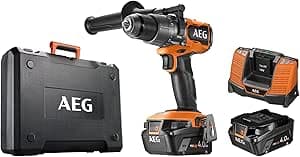 AEG - 18 V PRO18V 110 Nm 2-speed cordless impact drill, LED, Comes in box with 2 x Pro High Demand 4.0 Ah batteries - BSB18C3BL- 402C