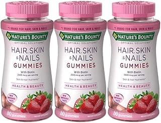 Nature's Bounty Optimal Solutions 3 Pack Hair Hair Skin Nail Brush 80 Erasers - Premium Pack