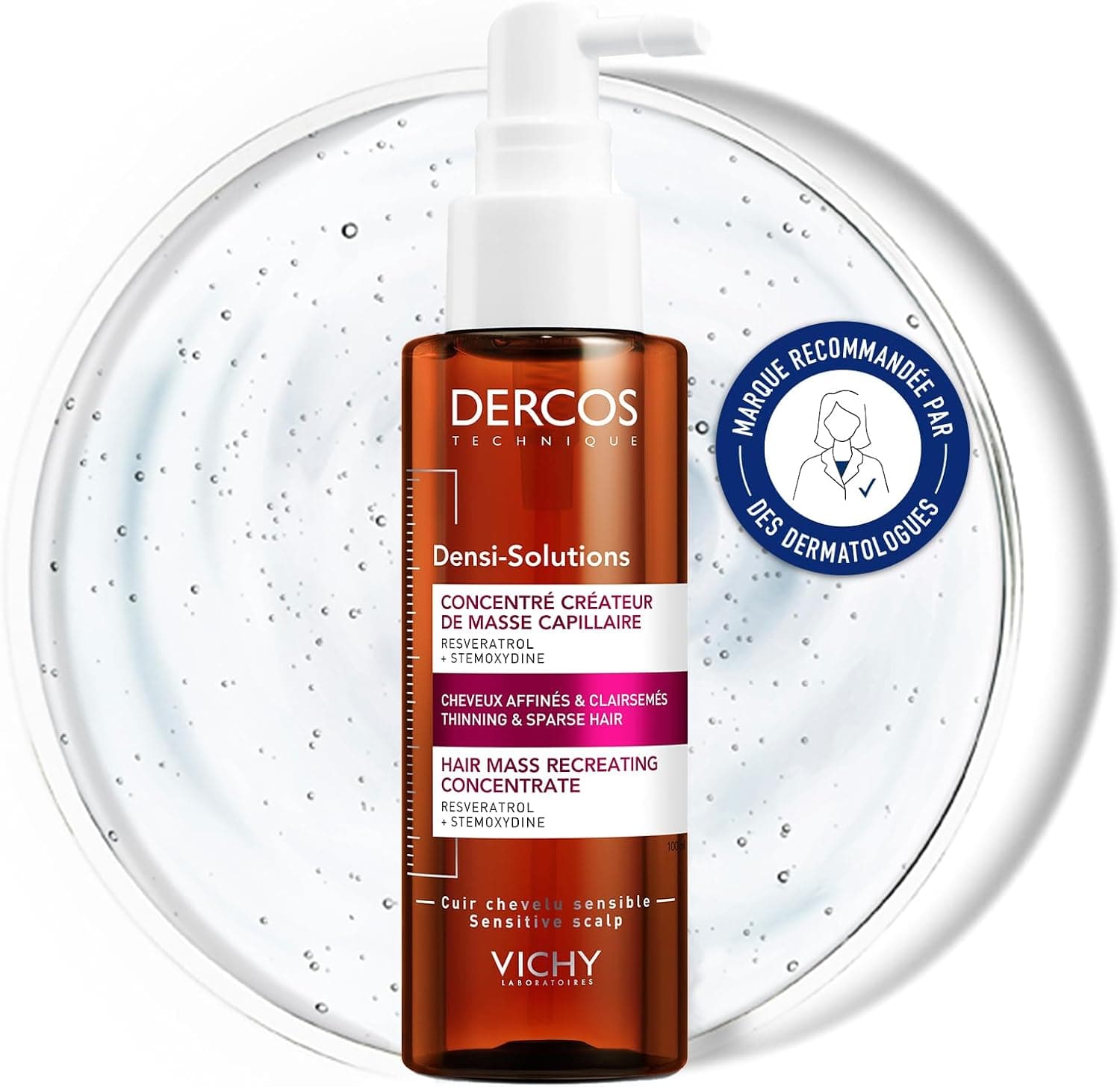 Vichy, Dercos, Densi-Solutions, Lotion, Cheveux Affinés & Clairsemés, Renforce & Densifie la Chevelure, 100ml - Image 1