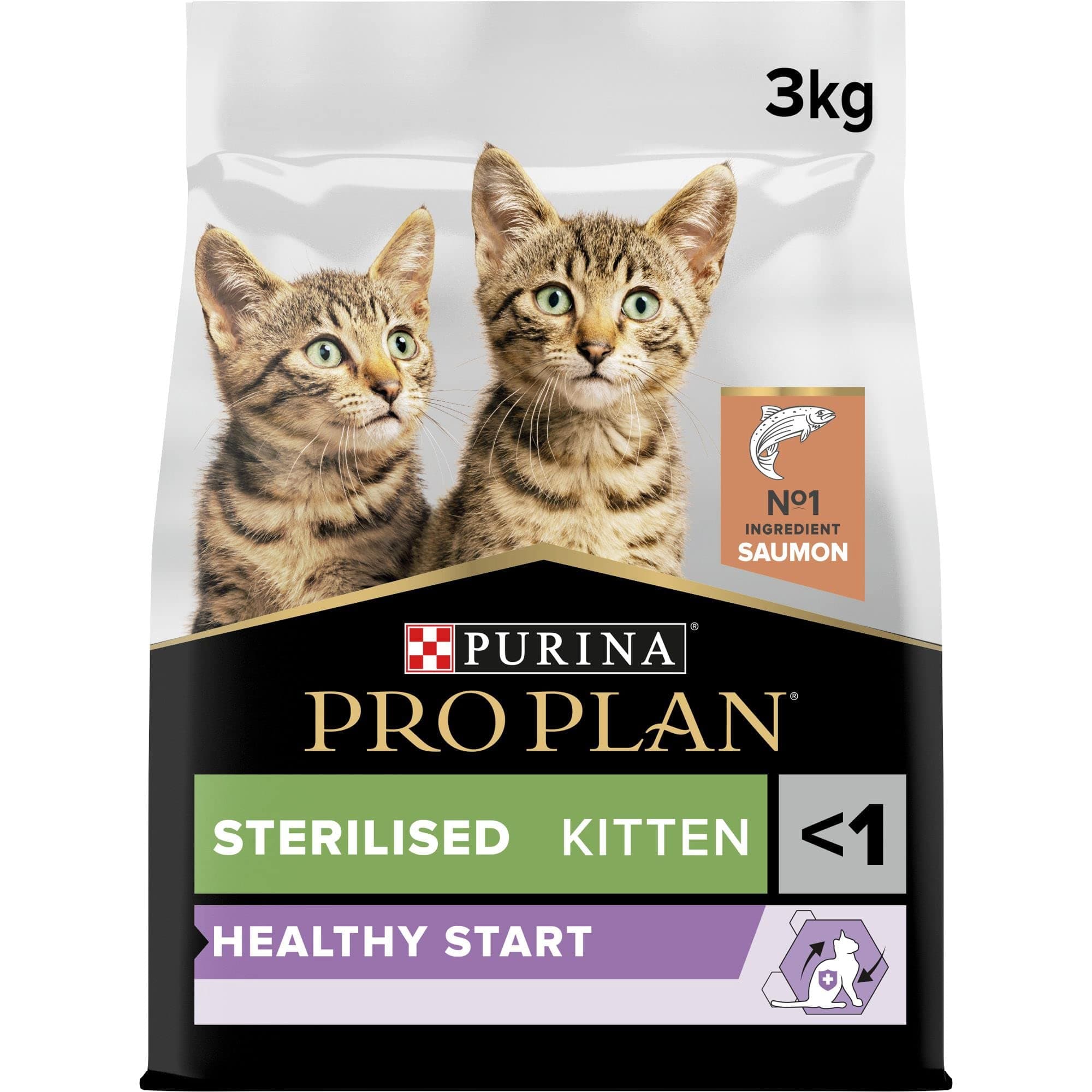 PURINA PRO PLAN | Healthy Start | Sterilised Kitten Kibble | Strengthens Kitten's Natural Defenses and Immune Response | Rich in Salmon | Bag | 3 kg - Image 2