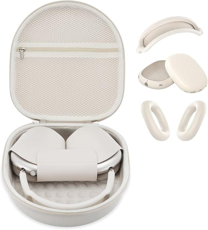 3 in 1 Case & Carrying Bag for Apple Airpods Max, Anti-scratch, Earpiece, Accessory for Apple Airpod Max (Starry Light Case & Silicone Case) - Image 1