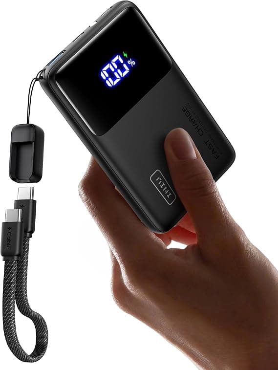 INIU External Battery, Ultra Small 10000mAh 45W PD3.0 QC4.0 Power Bank, Portable Battery USB C Input & Output, Fast Charging Powerbank Compatible with iPhone 17 16 15 14 Pro Max Samsung iPad Pro etc - Image 1