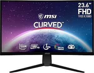 MSI G2422C 23.6" Full HD Curved Gaming Monitor - VA Panel 1500R 1920 x 1080, 180 Hz / 1 ms, Adaptive Sync - DP 1.2a, HDMI 2.0b CEC