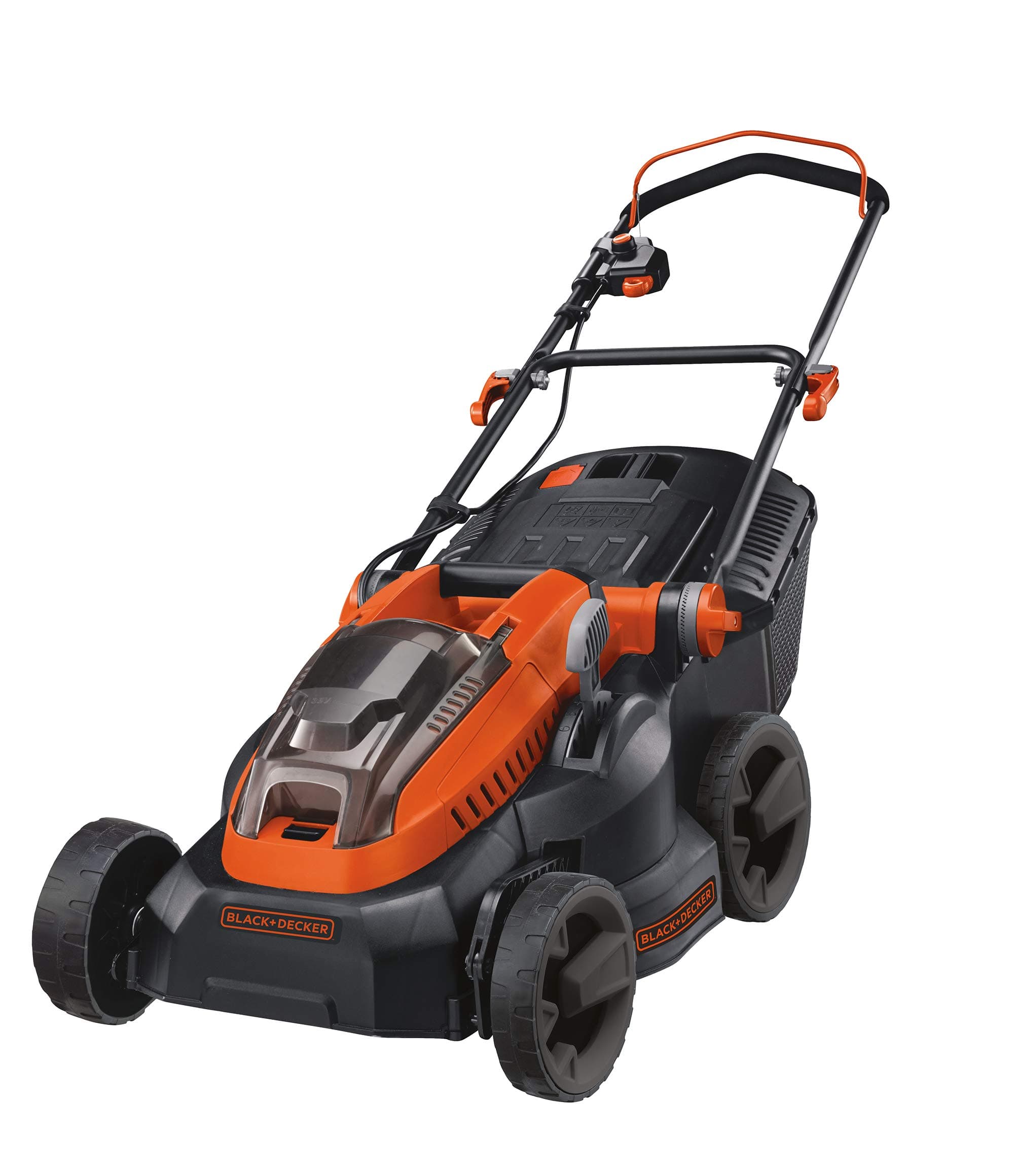BLACK+DECKER Tondeuse 38 cm sans Fil, Tondeuse à Gazon Electrique 36V avec 1 Batterie 36V 2 Ah, 6 hauteurs réglables 20, 30, 40, 50, 60 et 70 mm, Chargeur 1h30, Légère, CLM3820L1-QW Noir - Image 3
