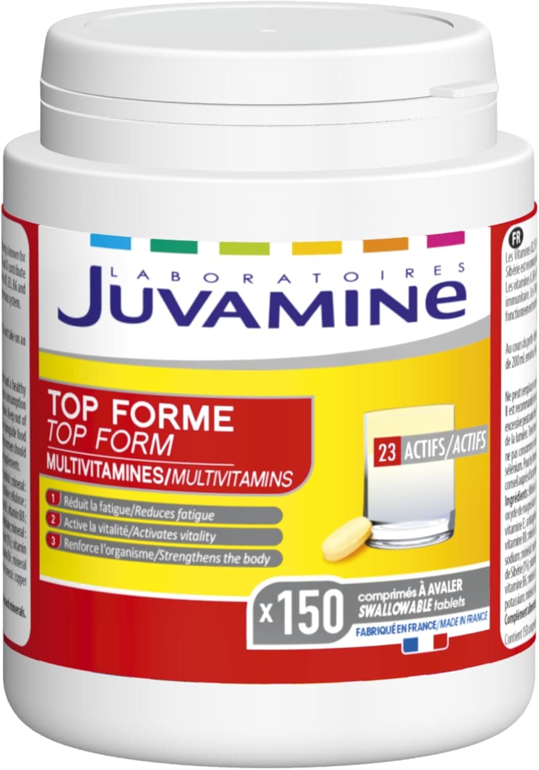 JUVAMINE - Top shape - Vitality - Tonus - 12 Multivitamins & 10 Minerals - Helps reduce fatigue - Supports immunity - 150 tablets - Maxi Format - 5 months