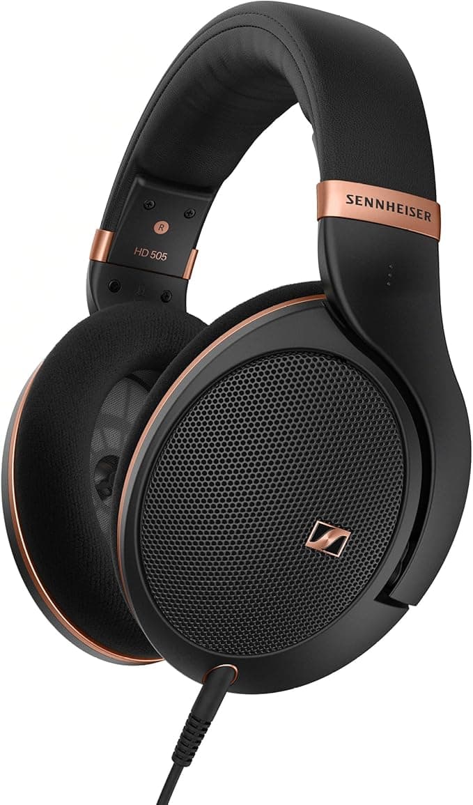 Sennheiser Sennheiser HD 505 Wired Over Ear Gaming Headphones with Clear Sound and Controlled Bass, Enhanced Comfort, Studio for Music, Work, PS4 Headphones, Audiophiles, Students, Travel, Copper Edition
