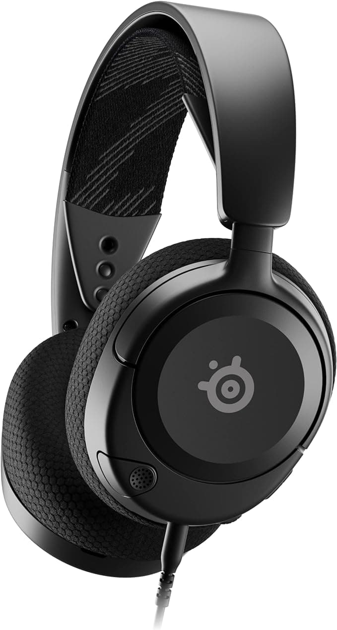 SteelSeries Arctis Nova 1 Multisystem Gaming Headset - Hi-FI Drivers - 360° Space Audio - Comfortable Design - Durable - Ultra Lightweight - Noise Cancelling Microphone - PC, PS5/PS4, Switch, Xbox - - Image 1