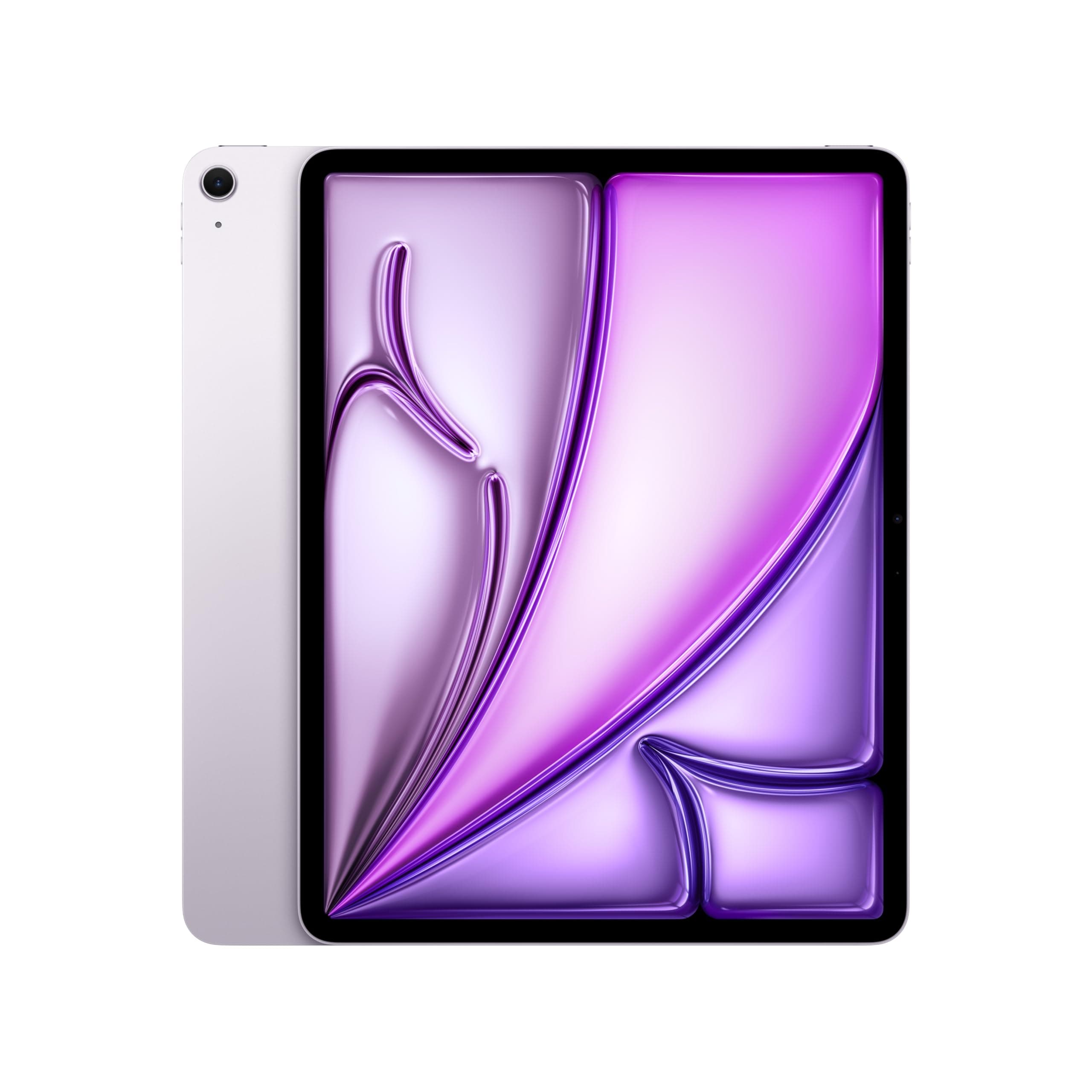 Apple iPad Air 13 Inch with M3 Chip: Apple Intelligence, Liquid Retina Display, 128GB, Front/Rear Cameras, 12MP Wi-Fi, 6E, Touch ID, One-Day Battery Life - Purple - Image 1