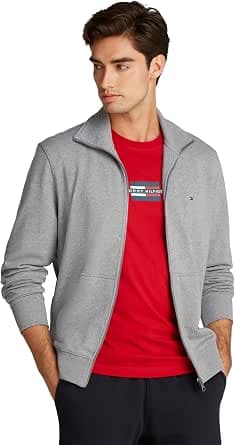 Tommy Hilfiger Men's Essential Terry Mock Neck Zip Sweatshirt