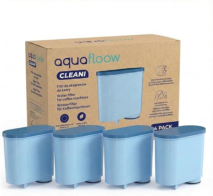 Philips AquaFloow Water Filter for Automatic Coffee Machines, Cartridge Compatible with Philips, Saeco AquaClean CA6903/10 CA6903/22 CA6903, Coffee Machine Filter, Reduces Limescale Content - 4 Pieces