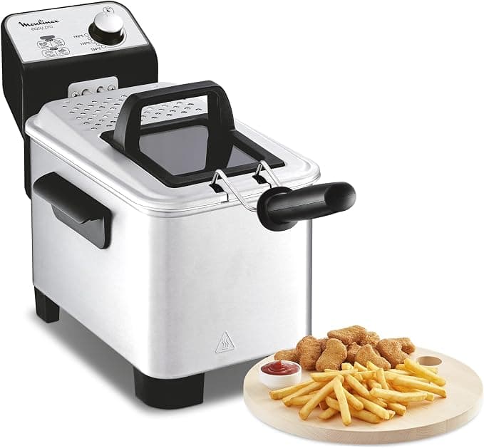 Moulinex Semi-Professional Oil Fryer, 3 L, Submerged Resistance, Temperature Control, Dismountable, Easy Monitoring, Drip Position, Easy Pro Premium AM338070 - Image 1