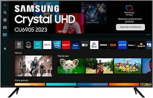 Samsung 2023 43CU6905 43CU6905 Crystal UHD 4K TV with PurColor, Crystal UHD Processor, SmartThings, Contrast Enhancer with HDR10+ and Smart TV Powered by Tizen          [Energy Class G]