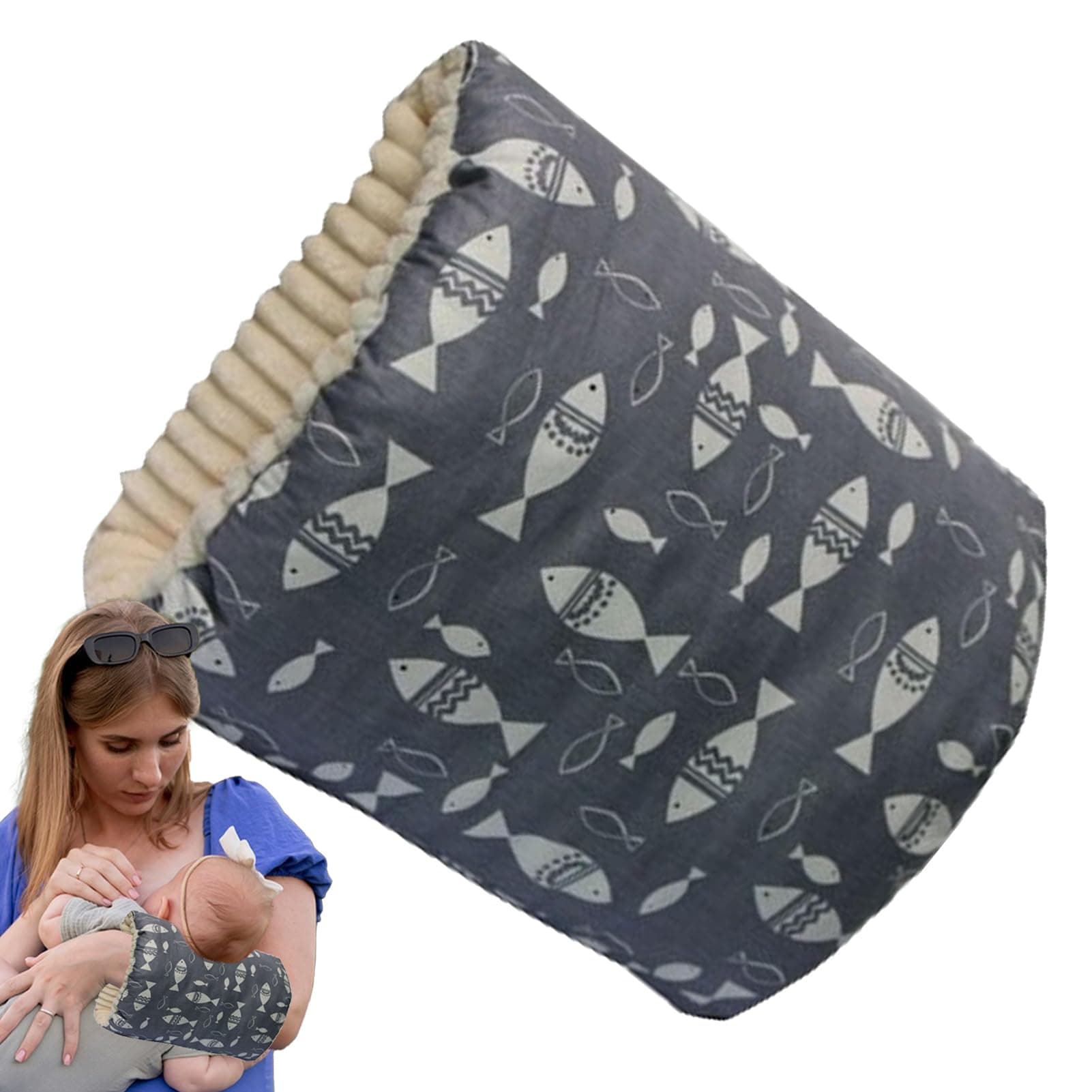 Coussin d'allaitement confortable | Oreiller d'allaitement lavable et confortable avec trou de bras pour l'allaitement et le biberon, voyage, maman
