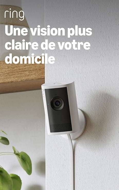 Ring Caméra intérieure Plus (Indoor Camera Plus), nouvelle génération | Caméra de surveillance sur secteur | Retinal 2K, zoom 4x | Essai gratuit de 30 jours à l'abonnement Ring | 4 caméras - Image 1