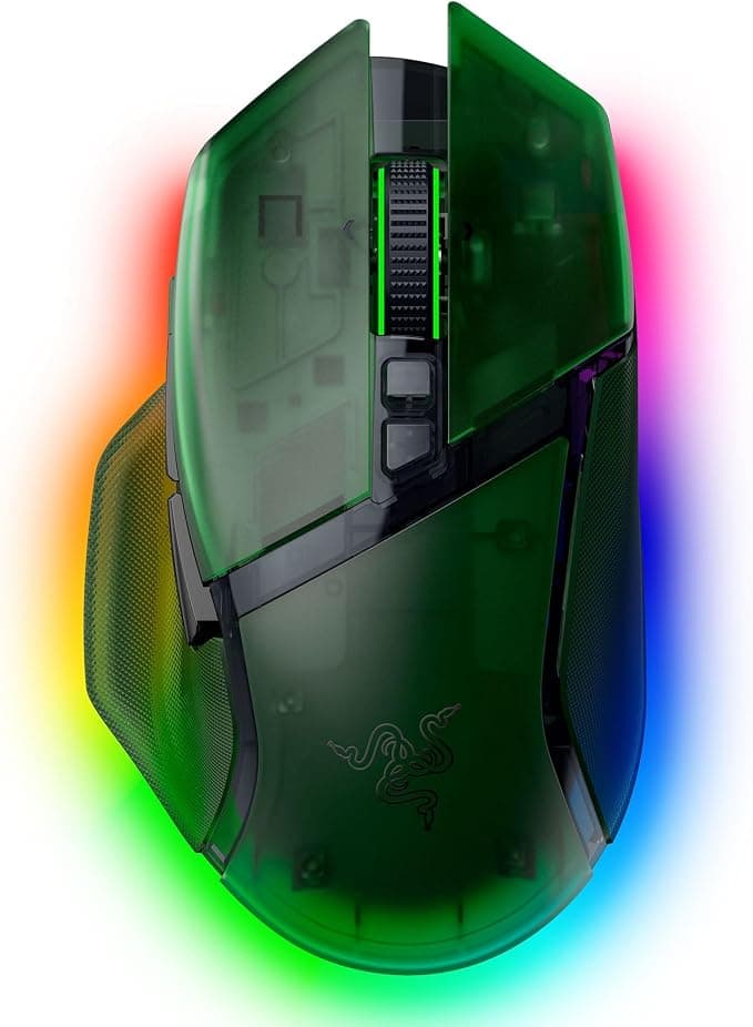 Razer Basilisk V3 Pro 35K Phantom Green Edition - Fully Customizable RGB Ergonomic Wireless Gaming Mouse (4-Way Wheel, 35K DPI Sensor, 13 Buttons) Phantom Green - Image 1