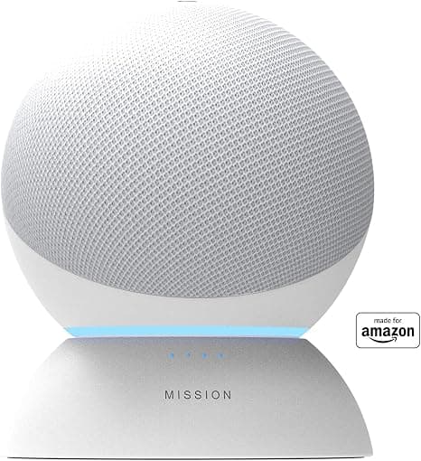 Base rechargeable « Made for Amazon » pour Echo (4e génération) | Blanc - Image 1