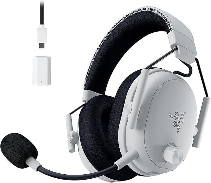 Razer BlackShark V3 Pro - Wireless ANC Headset for Esports - Active Cancellation - 50mm Speakers - Removable HyperClear Mic - Wireless 2.4GHz & Bluetooth - FPS - PC/Mac | White - Image 1