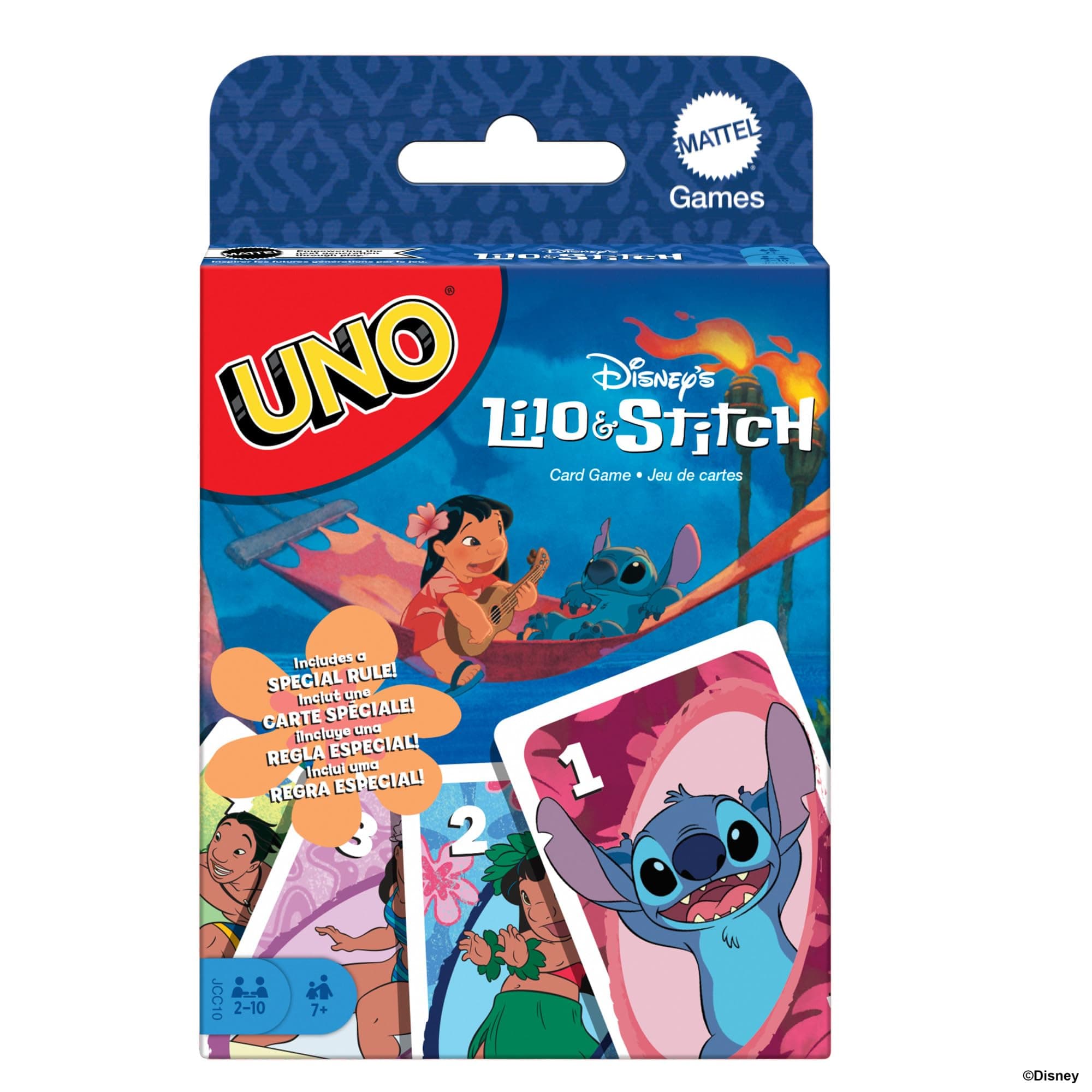 Mattel Games Disney Uno Lilo and Stitch Card Game for the Whole Family, Kids and Adults, with a Special Movie Inspired Card, JCC10 - Image 1