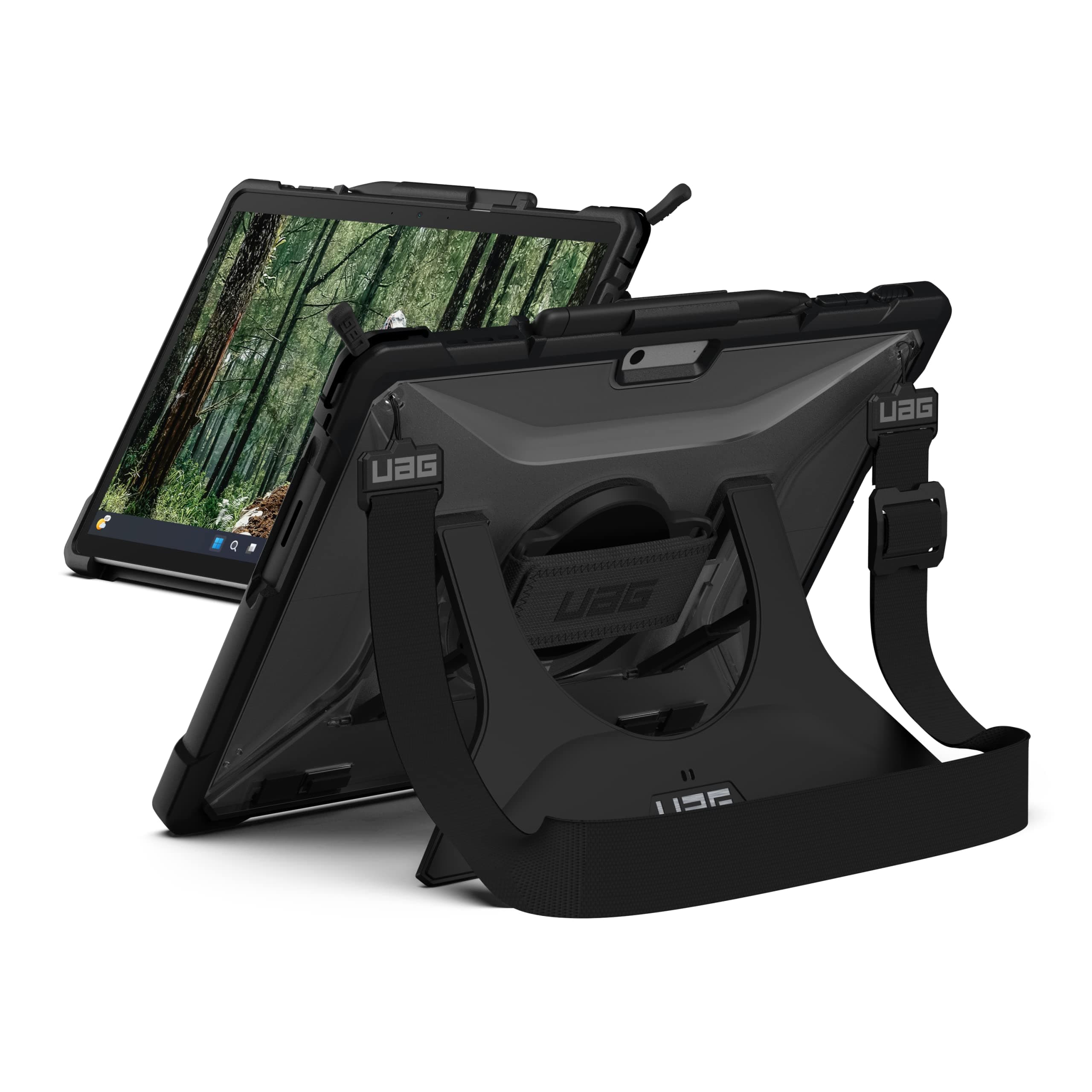 Urban Armor Gear Plasma Case for Microsoft Surface Pro 9 [Certified Designed for Surface, Wrist Strap & Shoulder Strap, Compatible Type-Cover, Stand Function, Surface Pen Support] Ice