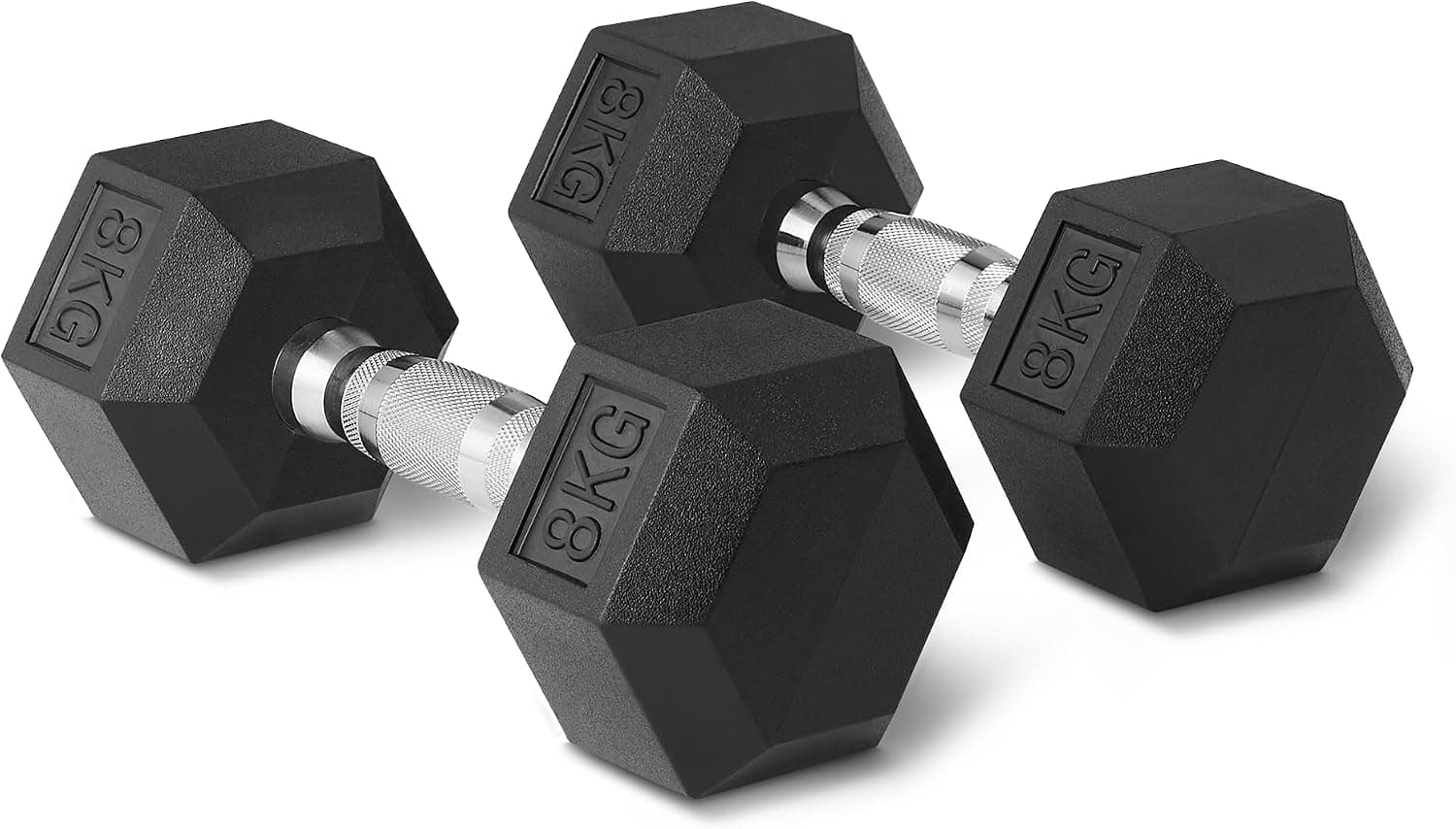 Amazon Basics Amazon Basics Rubber Encased Hex Dumbbell Weights Set