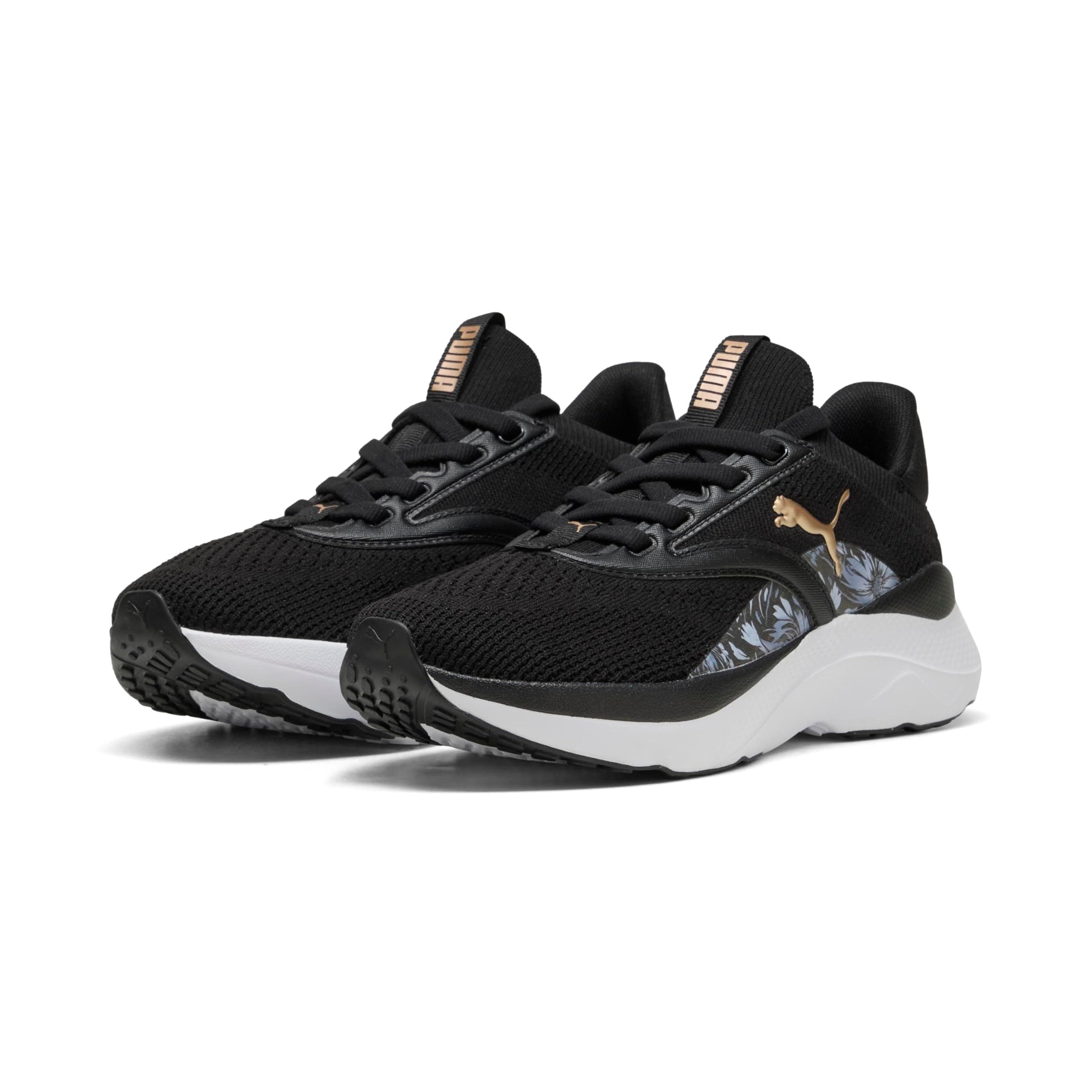 PUMA Softride Mayve Bloom WNS Women's Road Running Shoes, PUMA Black, Rose Gold, 40.5 EU - Image 1