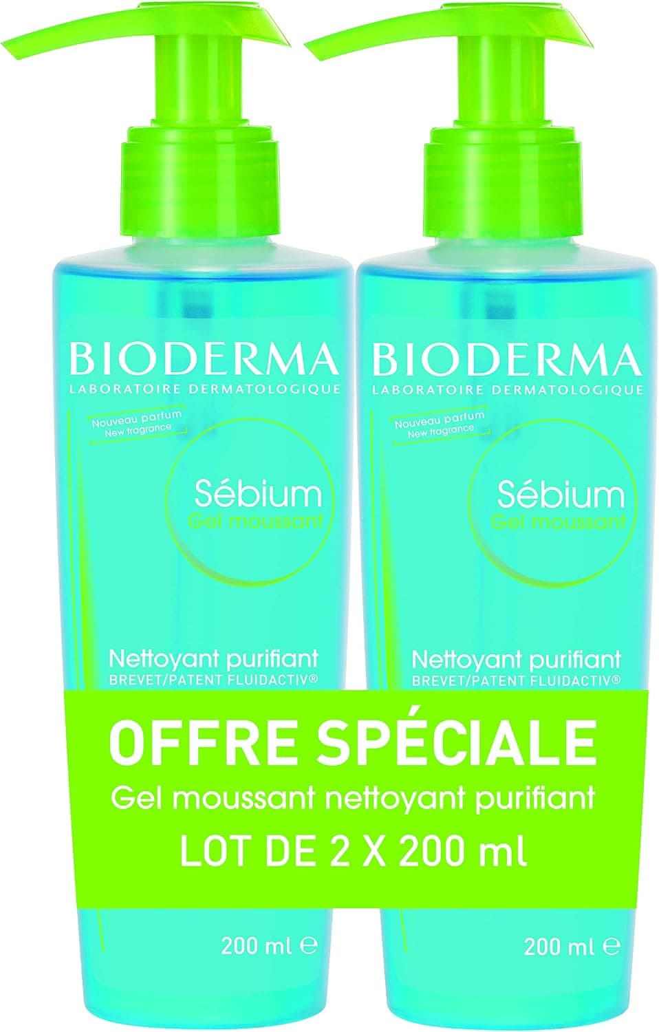 SÉBIUM Gel moussant – Lot de 2 x 200ml | Nettoie et purifie en douceur – Limite la sécrétion du sébum | Peaux sensibles mixtes à grasses - Image 1