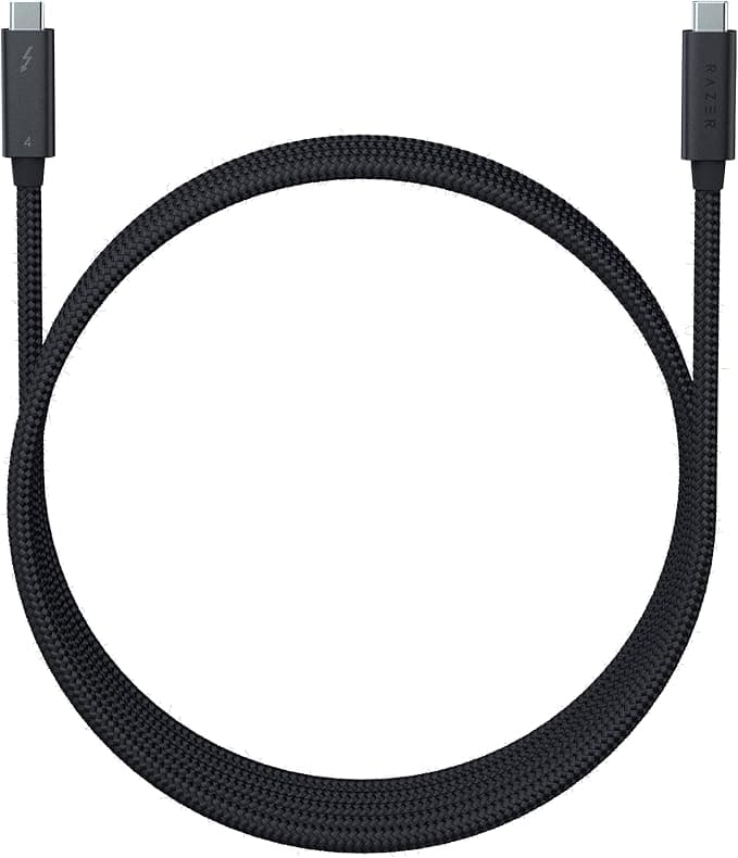Câble Razer Thunderbolt 4 (2.0 Meter), Jusqu’à 40 gigabits par seconde, Résolutions allant jusqu’à 8K | Noir - Image 1