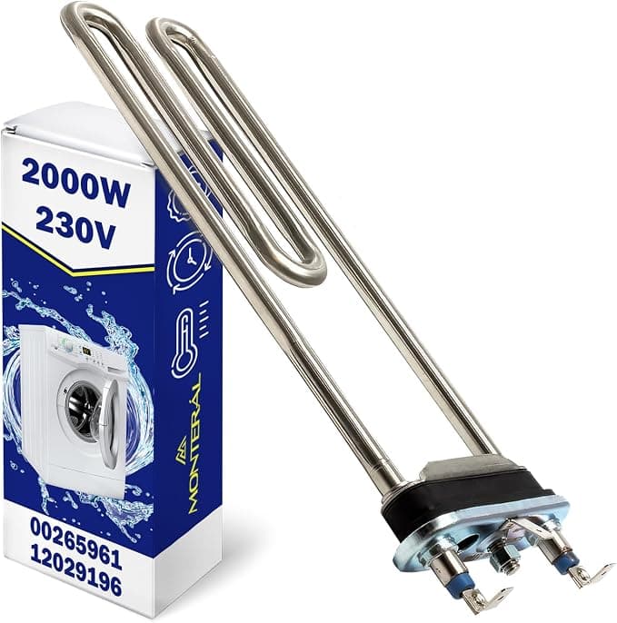 Heating Element Washing Machine 2000 W 230 V with Original Code 00265961 265961 12029196 for Bosch Siemens Maxx Logixx Series 2 iQ100 iQ300 iQ500 iQ700 iQ800 MONTERAL - Image 1