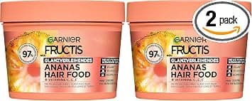 Garnier Fructis Pineapple Hair Mask, for Long and Dull Hair, for Softness and Against Less Split Ends, Extra Lipid Complex, Organic Pineapple Extract, Silicone-Free - Image 1