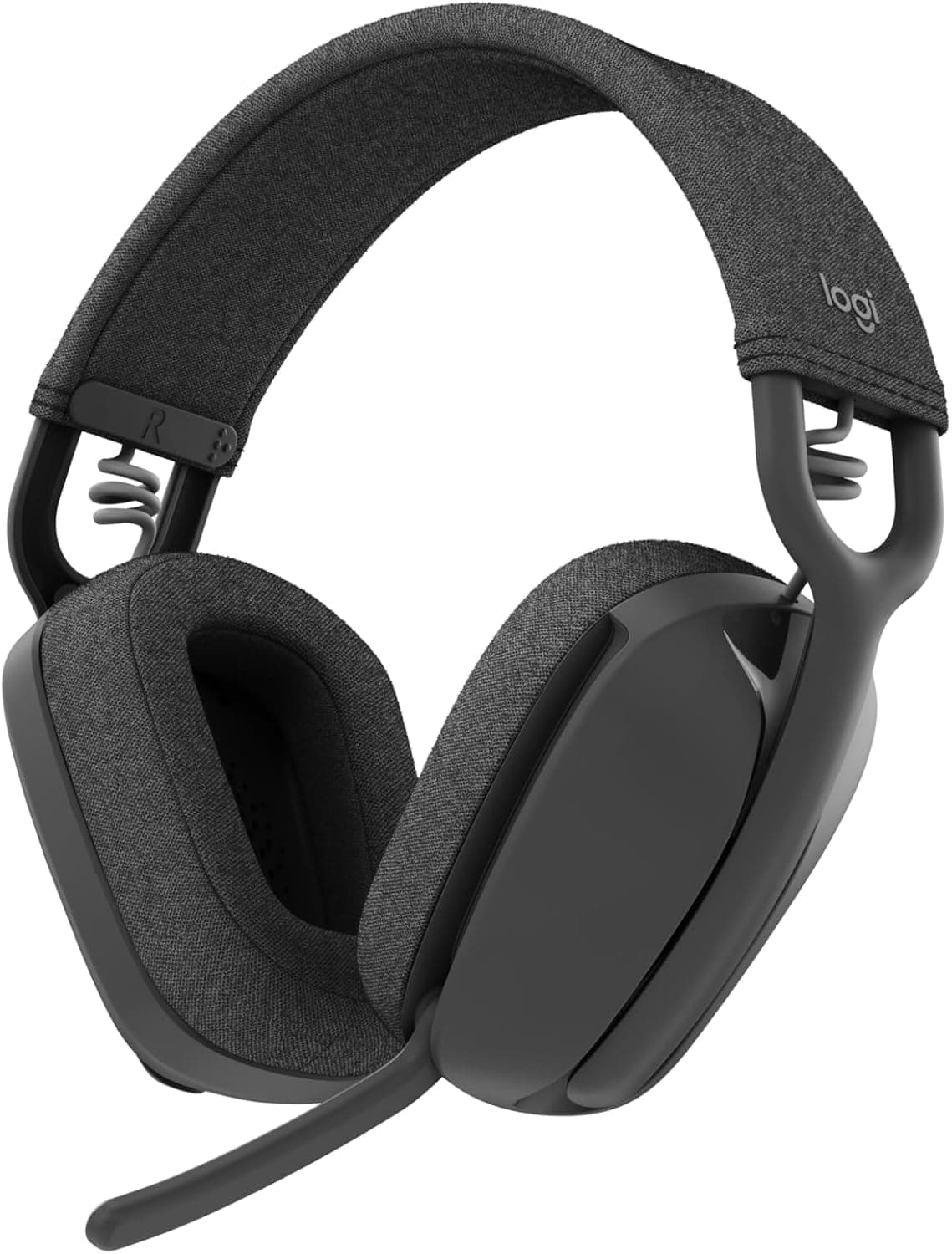 Logitech Zone Vibe 100 Lightweight Wireless Headphones with Noise Cancelling Mic - Advanced Multipoint Bluetooth Earbuds, Works with Teams, Google Meet, Zoom, Mac/PC - Grey - Image 1