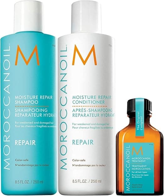 Trio Original Care 25ml, Repair Shampoo and Conditioner 250ml Moroccanoil - Image 1