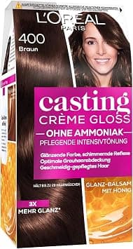 L'Oréal Paris No ammonia and silicone-free, intense nourishing hair colour with shiny balm and reflex, hair colour, no.400 brown - Image 1