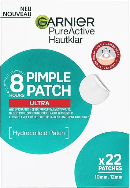 GARNIER - PureActive - Ultra Pimple Patch Anti-Imperfections - Visibly Reduces Pimples in 8 Hours, Leaves No Traces - Perfect Mature Pimple Patch - All Skin Types - 22 Patches (2 Sizes) - Image 1