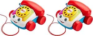 Fisher-Price My Mobile Phone Toy Baby Toy, Rotating Dummy Dial, for Learning Numbers and Colours, 12 Months and Above, FGW66 (Pack of 2)