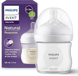 Philips Avent Biberon à Réponse Naturelle de 125 ml pour nouveau-né, sans BPA, 0 mois et plus (modèle SCY900/01)