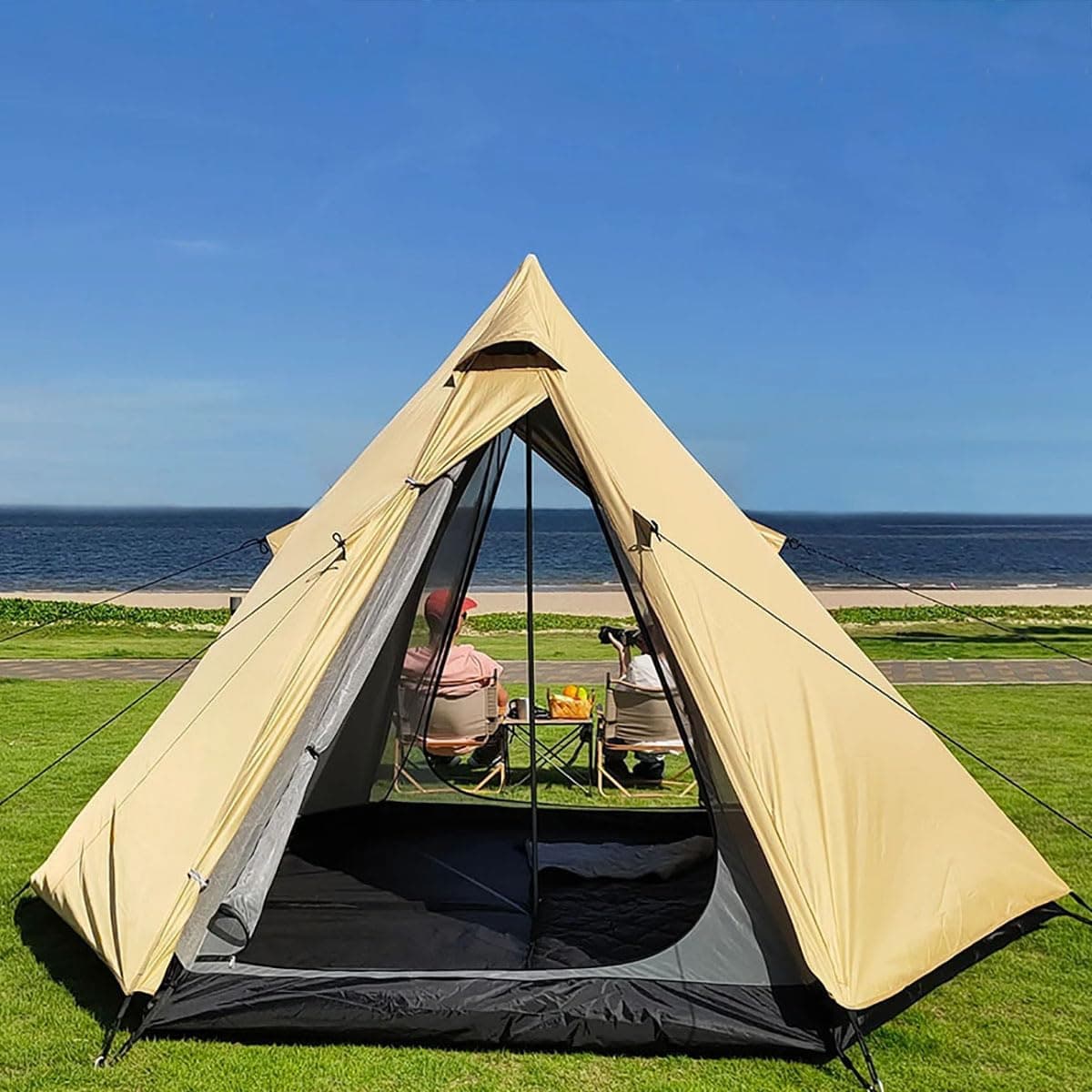 Indiana Camping Tent 4 Person Waterproof Teepee Tent Ultralight Trekking Family Tent - Image 1