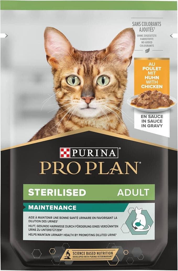 PURINA PRO PLAN | Sterilised | Adult | Chicken Maintenance Tendres Chunks | Sauce | Cat | 85g Fresh Bag - Image 1