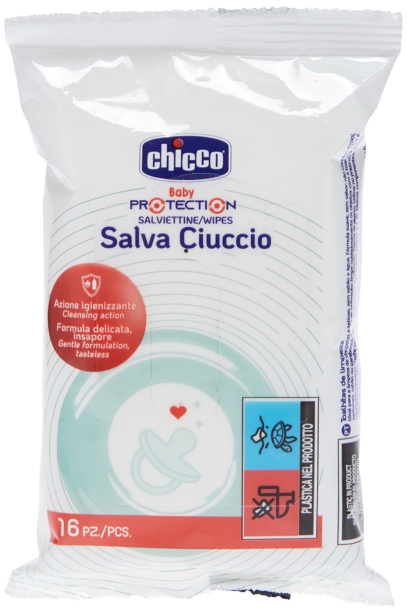 Chicco 00007921000000 Cleaning Wipes, 16 Pieces, White - Image 1
