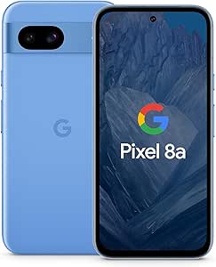 Google Pixel 8a - Unlocked Android Smartphone with Advanced Pixel Photo Module, Full Day Battery Life and Robust Security - Azure Blue, 128GB