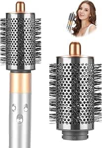 Large Volumizing Brush Compatible with Dyson Airwrap, Accessory Tip with Long and Fine Bristles to Give Hair Shape and Volume, Compatible with HS01/HS05/HS08, Copper