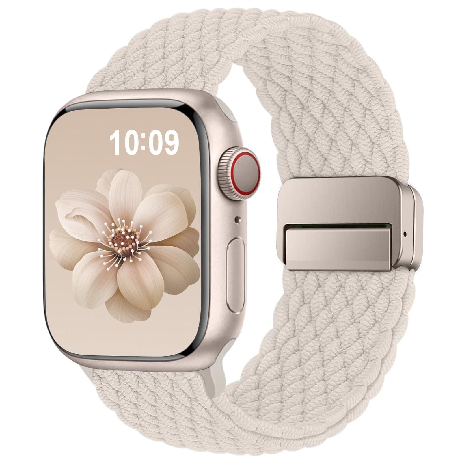Higgs Braided Bands Compatible with Apple Watch Band 40 mm 41 mm 38 mm 42 mm 44 mm 46 mm 45 mm Ultra 3/2 49 mm Women Men Magnetic Clasp Elastic Nylon for iWatch Series 11 10 9 SE 8 7 6 5 4 3 UK - Image 1