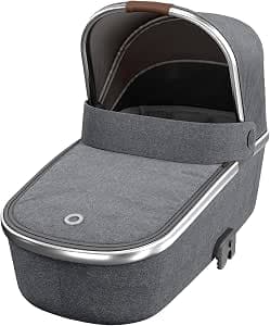 Maxi-COSI Oria Comfortable Carrycot for Pushchairs, Lightweight and Easy to Lift, Compatible with Prams, Premium Design, Suitable from Birth up to 6 Months, 0-9 kg, Grey