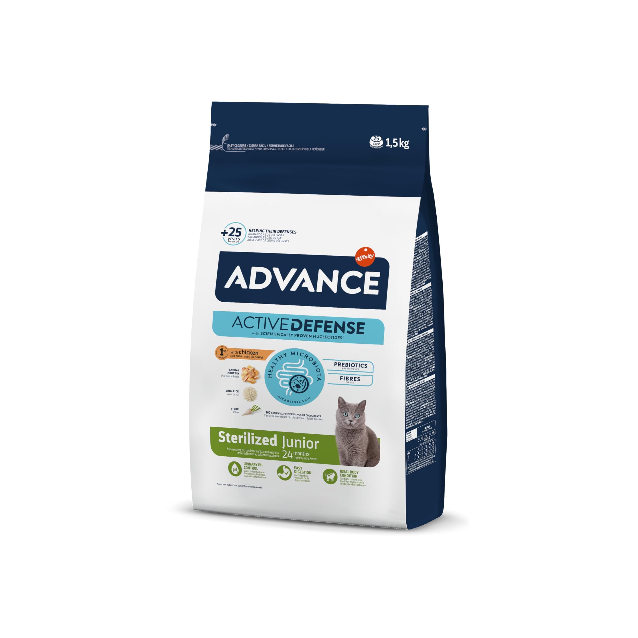 Advance Cat Junior Sterilized - Kibble for Junior Kittens Sterilized with Chicken - 1.5 kg - Image 1