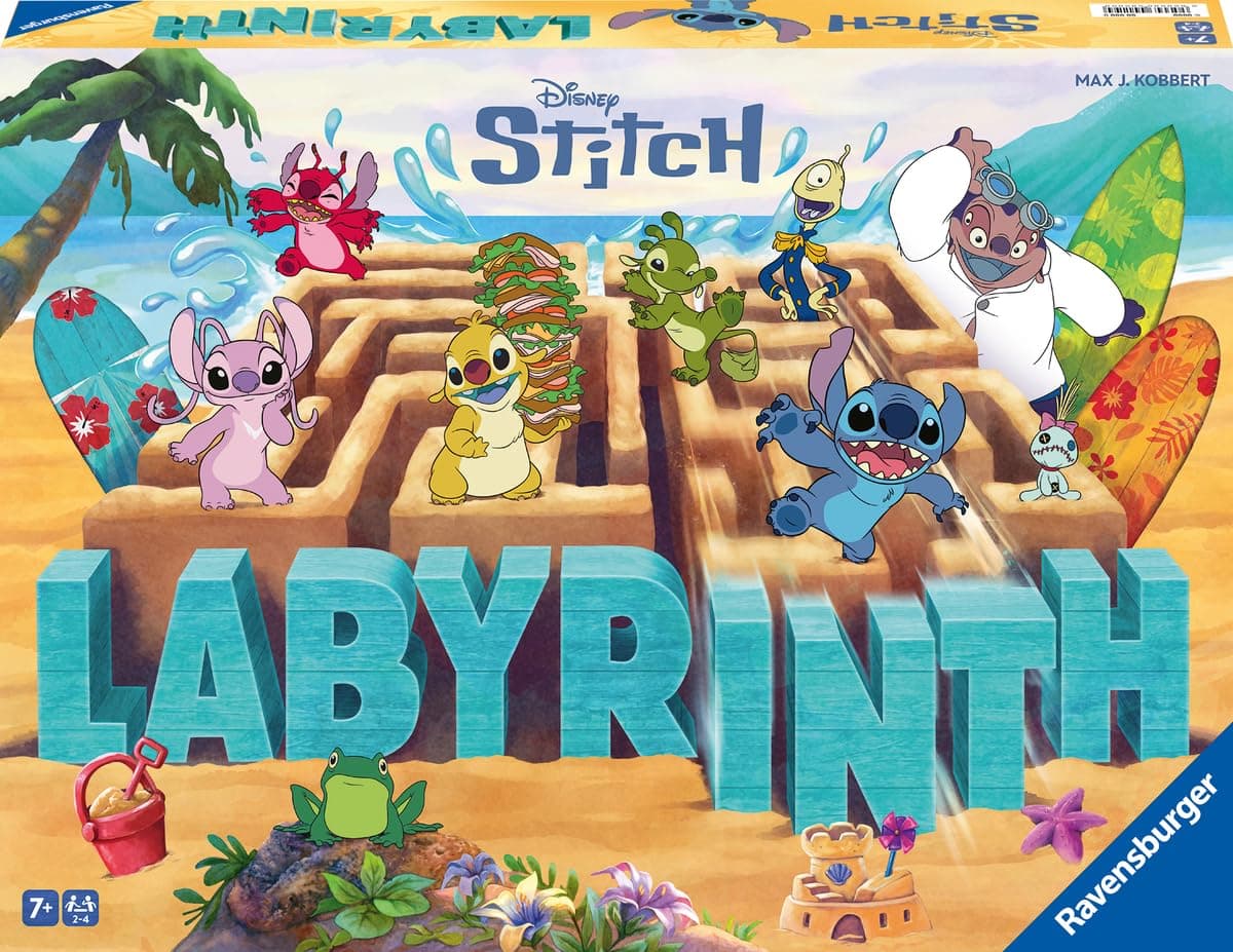 Ravensburger - Stitch Maze - Board and Strategy Game - Disney Lilo & Stitch Maze Game - Family - 2-4 Players from 7 Years Old - Board Game - 24684 - Image 1