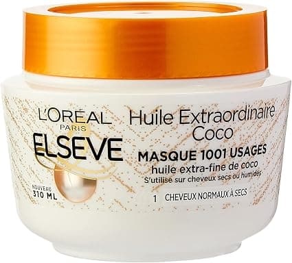 L'Oréal Paris Elseve Extraordinary Coconut Oil Mask with Extra-Fine Oil Nutrition High Lightness for Normal to Dry Hair 1 Unit - 310 ml - Image 1