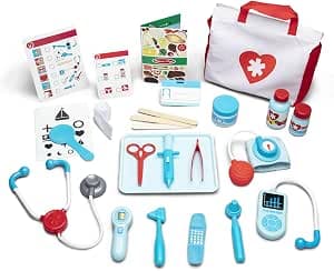 Melissa & Doug - 25 Piece Doctor Case - Doctor Apprentice Role Game - Imitation Game - Activity, Development & Learning Toy - Child Gift 3+