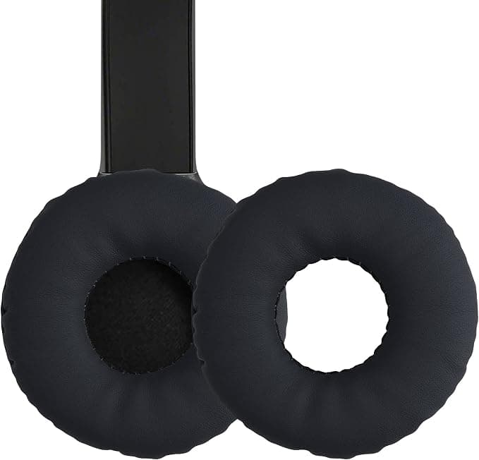 kwmobile 2 x Foam Ear Pads Compatible with Sony WH-CH510 Headphones Black - Image 1