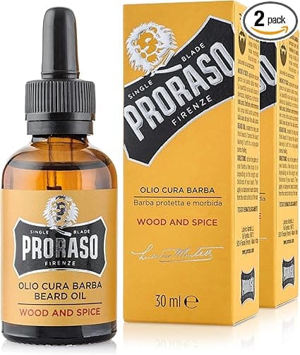 Proraso Lot de 2 huiles à barbe Wood & Spice, 2 x 30 ml, Soin visage homme qui lisse et protège, Huile pour barbe longue, Fabriqué en Italie - Image 9