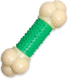 Chew Bone and Dental Toy for Aggressive Chewers, Double Texture, Bacon Flavour - XL - Fits Any Large Dog Weighing 23 Kilograms & Above